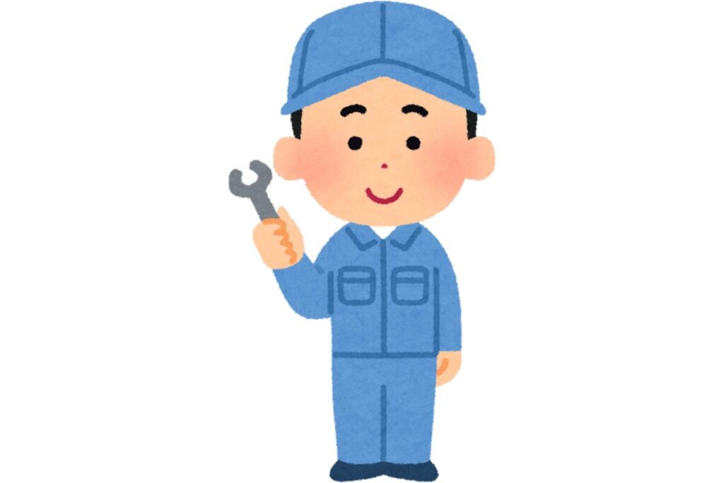 雨漏り修繕業者イラスト