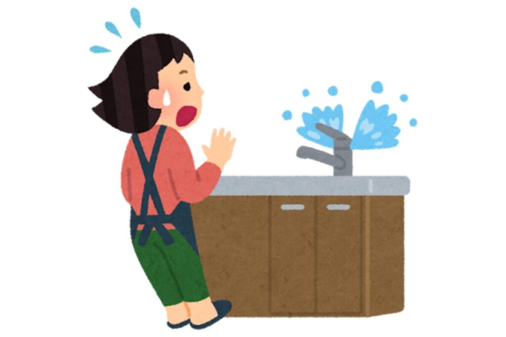 水漏れしたイラスト